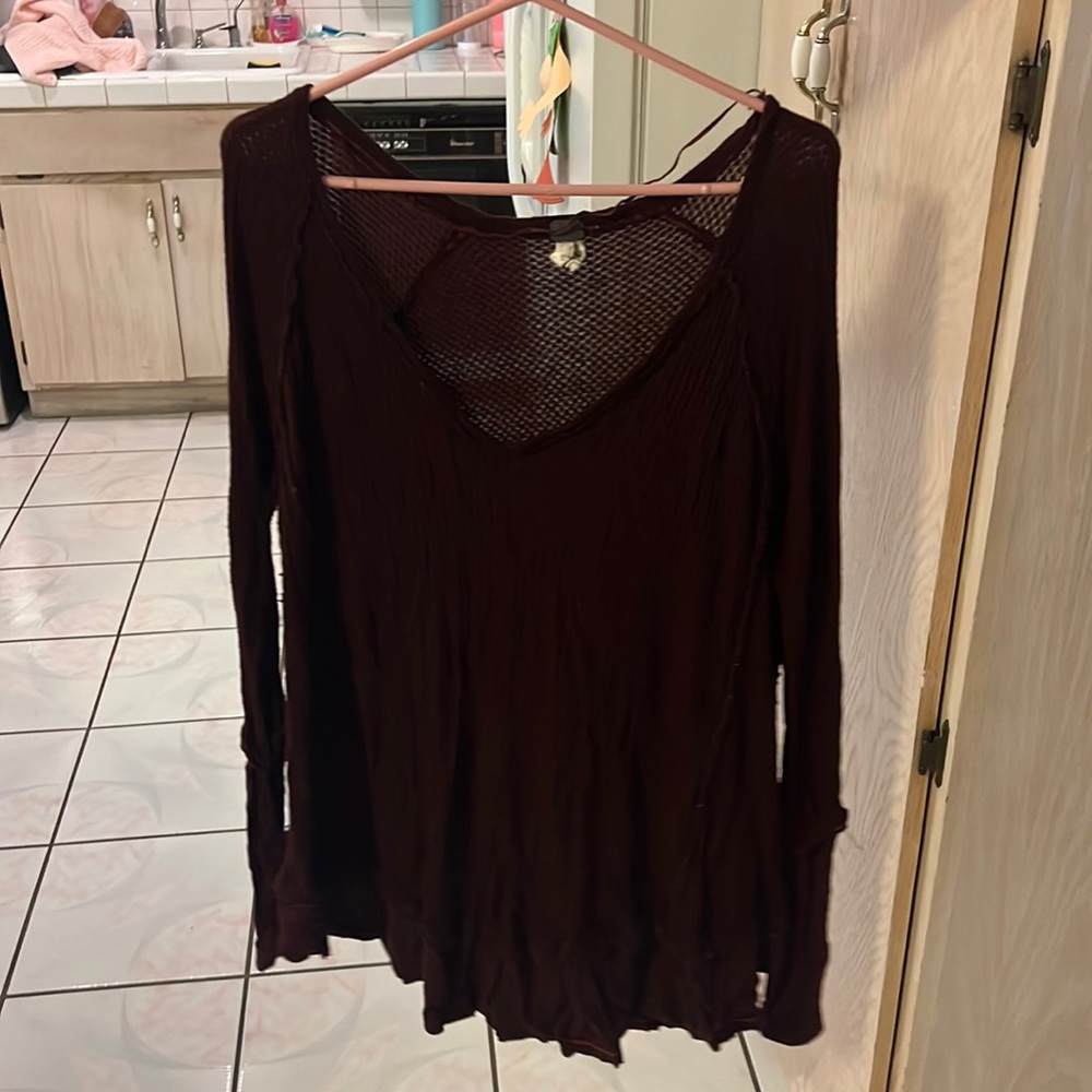 Burgundy FP thermal long sleeve
